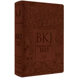 Bíblia King James 1611 | Letra Ultragigante | Capa Couro Marrom