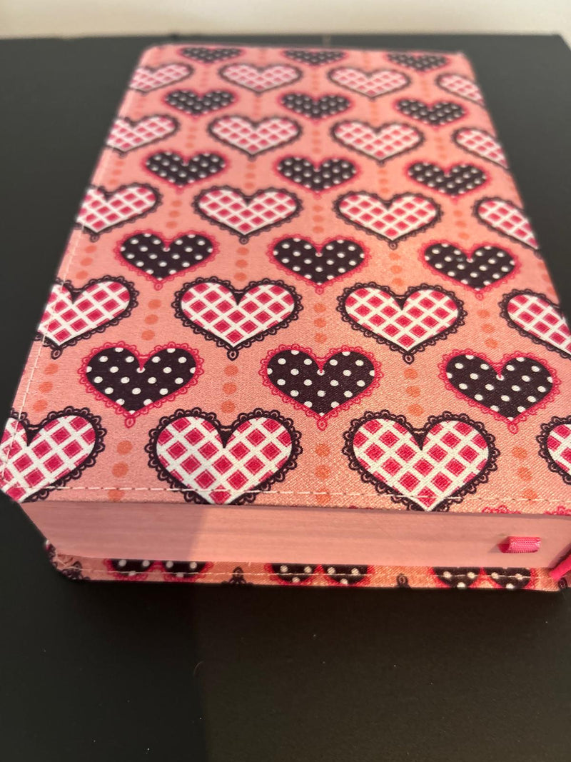 Biblia KJA Fiel - Rosa coraçao