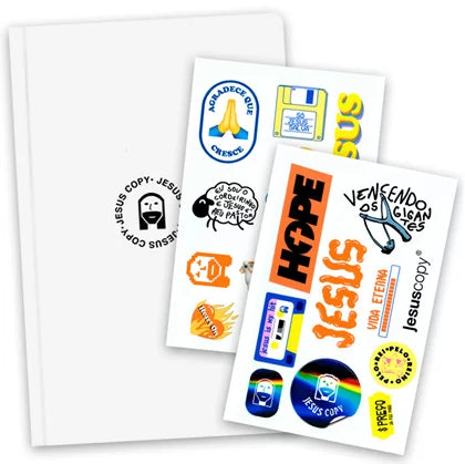 Bible Sticker JesusCopy White