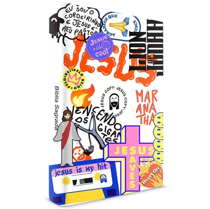 Bible Sticker JesusCopy White